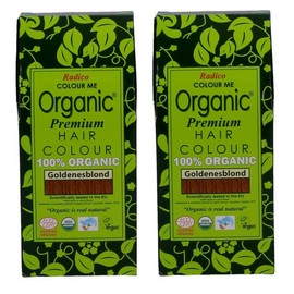 Radico Colour Me Organic Natural Golden Blonde 2 Pack Colour (Organic, Vegan, Organic Cosmetics) GOLDBX2