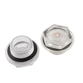 uxcell 26mm Threaded Dia Air Compressor Plastic Oil Liquid Sight Glass 2 Pcs