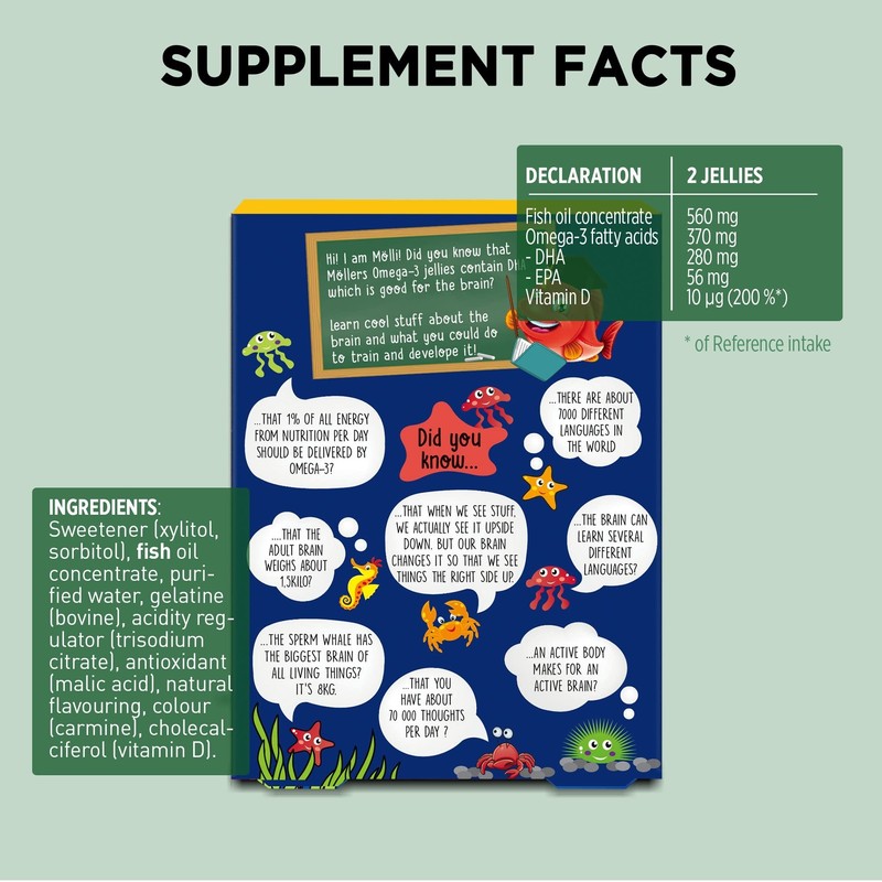 Moller’s ® | Omega 3 Jellies for Children | Strawberry