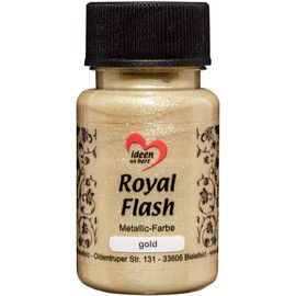 Ideen mit Herz Royal Flash, Acryl-Farbe, metallic, mit feinsten Glitzerpartikeln, 50 ml (gold)