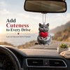 Cute Cat Car Pendant for Rearview Mirror Decor – 2D