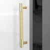 POVEFONK 10 Pack 5 inch(128mm) Brushed Brass Kitchen Cabinet Handles