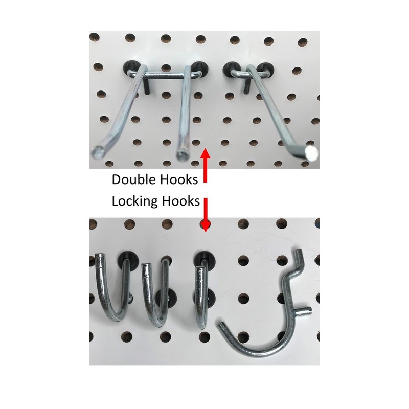 Pegitz Pegboard Peg Locks 50PCS (1/4 inch, Black)