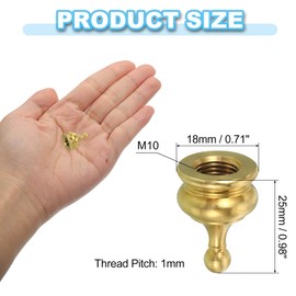 Patikil M10 Lamp Finial Cap Knob, 2 Pack Shade Harp Top Screw Decoration for Table & Floor Lamps, Solid Brass