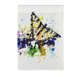 Evergreen Painted Butterfly Garden Waffle Flag