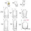 QWORK Glass Bitters Bottles Set of 6, Zinc Alloy Dash