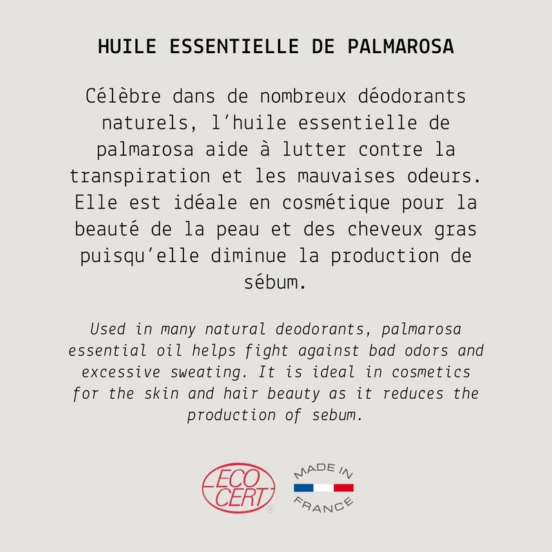 Palmarosa Organic Essential Oil - MY COSMETIK - 10 ml