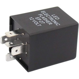 SCREAMFOX 5 pines EP27 FL27 - Relé electrónico de intermitente para coche y vehículo, bombillas LED de señal de giro, Hyper Blink Flash Fix