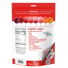 YumEarth Organic Lollipops, Assorted Flavors, 8.5 Ounce, 40 Lollipops - Allergy Friendly, Non GMO, Gluten Free, Vegan (Packaging May Vary)
