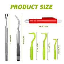 Tick Remover Set, Tick Tweezers for Dogs, Cats, Tick Remover Set with Tick Tweezers, Tick Hooks, Tick Tweezers for Dogs, Cats, Horses, Tick Protection, Dog for Home, Veterinarian and On the Go