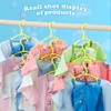 AMZXHCQ Baby Hangers with Metal Ring Clips, Children Plastic Hanger