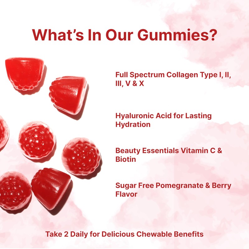 Micro Ingredients Multi Collagen Peptides, 120 Collagen Gummies | Type