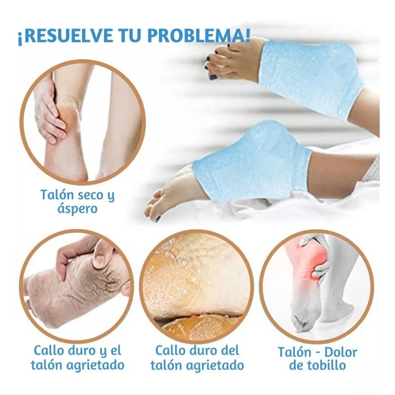 VERALY.MX Calcetines Sin Dedos Talonera Algodón Cuidado Pies 3 Pares