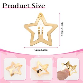 Kunoli Star Hair Clip Y2K Accessories Silver Clips