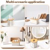 3PCS Acrylic Tissue Box Holder, Clear Tissue Organizer with Bamboo