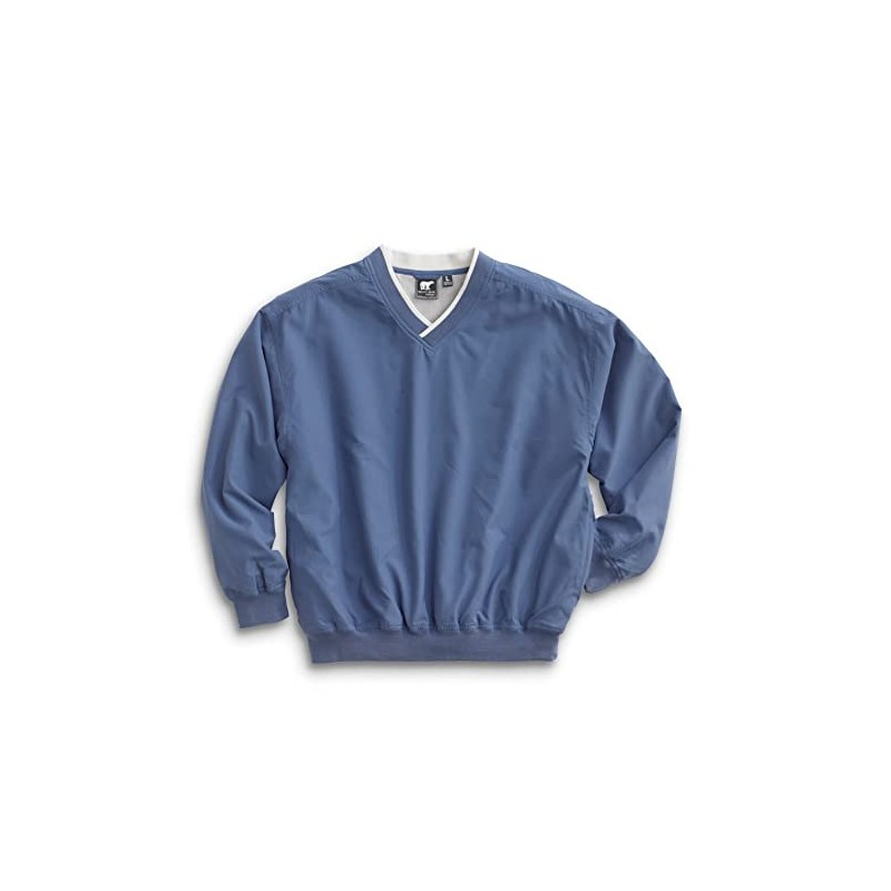 White Bear Clothing Co. Microfiber Windshirt Style 5150 Atlantic Blue/Ivory