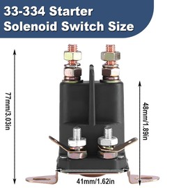 ZAMDOE 33-334 4 Pin 12V Outboard Motorcycle Starter Relay for MTD 109946 146154 1753539 AM138497 for CASTEL GARDEN for STIGA for MURRAY for TWIN-CUT for TURBO-CUT for HERCULES for SABO