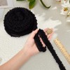 MAYJOYDIY 5.47 Yards Black Faux Wool Ribbon Trim 0.75 inch