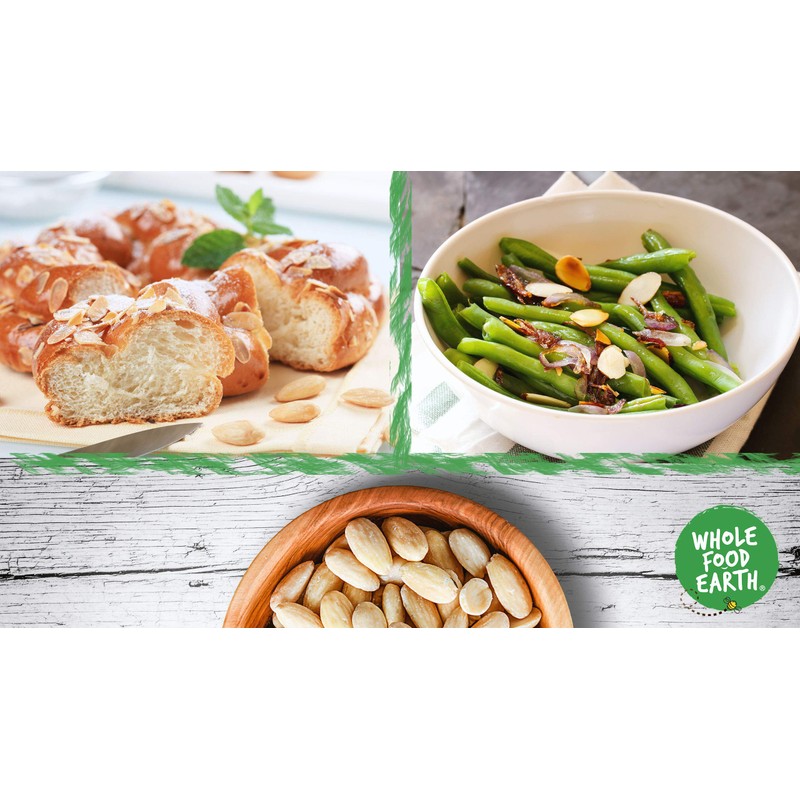 Wholefood Earth Whole Blanched Almonds 500 g | GMO Free