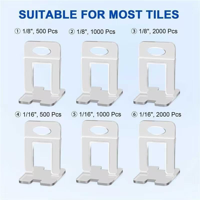 DGSL Tile Leveling System, 4650-Piece 1/8" Tile Spacers Clips Tile