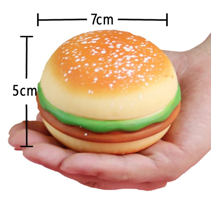 Cooplay 2pcs Hamburg Shape Decompression Stress Relief Toys Food Shape