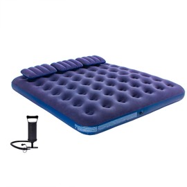 Outraveler King Size Air Mattress Inflatable Bed with Pump and Pillows,Blow Up Mattress for Camping and Home