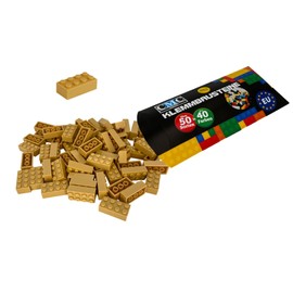 CMC imports 150 Clamping Blocks, Building Blocks, 2 x 4 Nubs, Compatible 8 Nubs, Free Selection, 34 Colours (595 - Sand)