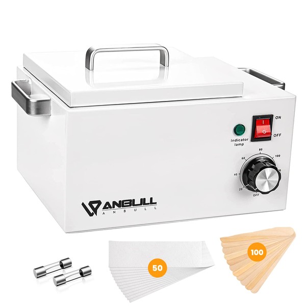 Anbull Professional 5.5lb Single Wax Warmer, Electric Lagre Wax Heater Pot for Hair Removal with 20-120℃ Temperature Control, Paraffin Hot Facial Skin SPA Equipment