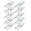 sourcing map Aluminum/Steel Open End Blind Rivets 6 mm x