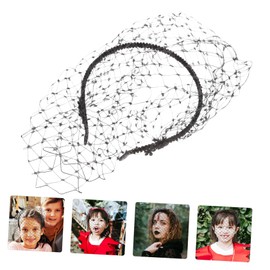 Beavorty 2pcs Fashionable Mesh Headband Vintage Veil Headdress Hair Hoop for Girls Simple Elegant Lightweight Comfortable for Occasions