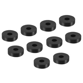 sourcing map Pack of 10 Anti-Vibration Discs 26 x 7.8 x 7 mm Round Seal Spacer for Central Air Conditioning Black