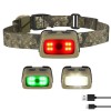 EverBrite 350Lumen Rechargeable LED Headlamp Red Green White Light 7