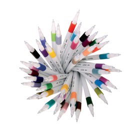 Emott - Uni-Ball - Mitsubishi Pencil - Pencil Case with 40 Felt Tip Pens - for Writing, Drawing Tracker with Style! - Fine Tip 0.4mm - 40 Colours