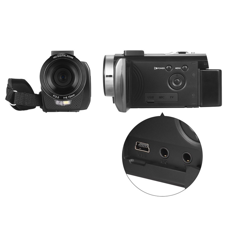 Andoer HDV-201LM 1080P FHD Digital Video Camera Camcorder DV Recorder