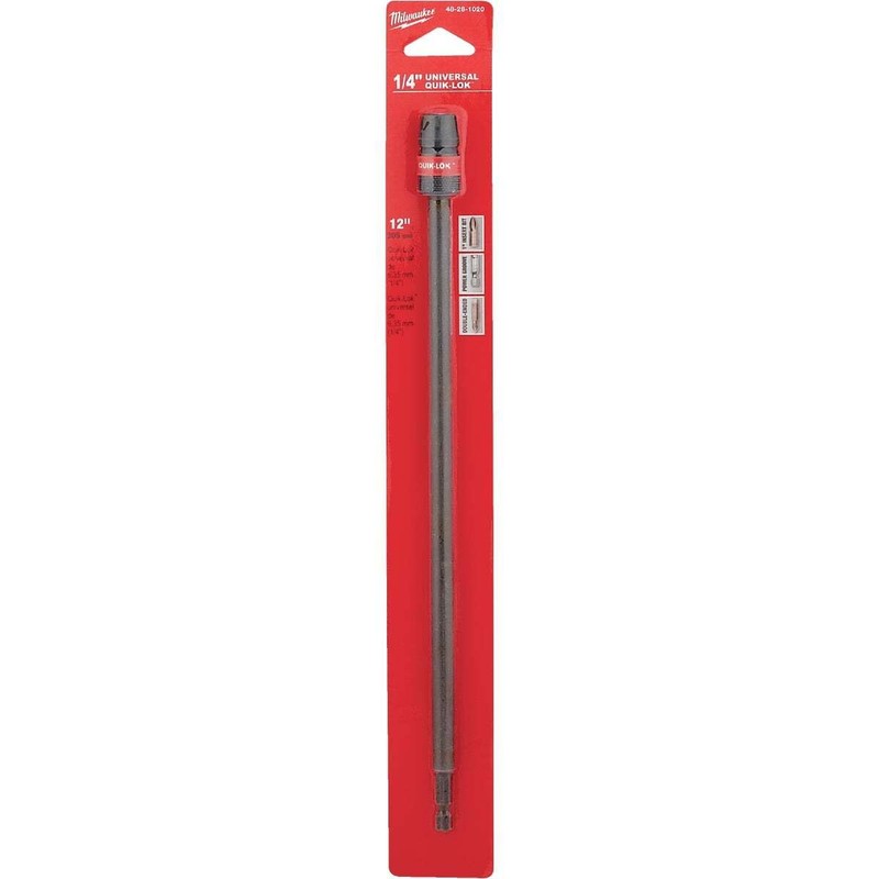 MILWAUKEE ELECTRIC TOOL 48-28-1020 Quik-Lok Universal Drill Bit Extension, 12