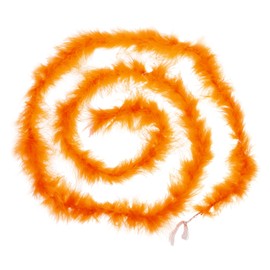 PATIKIL 6.6 Ft Feather Boas, 1 Pcs Feather for DIY Craft Sewing Trim Home Wedding Holiday Home Decor Graduation Party Christmas, Orange