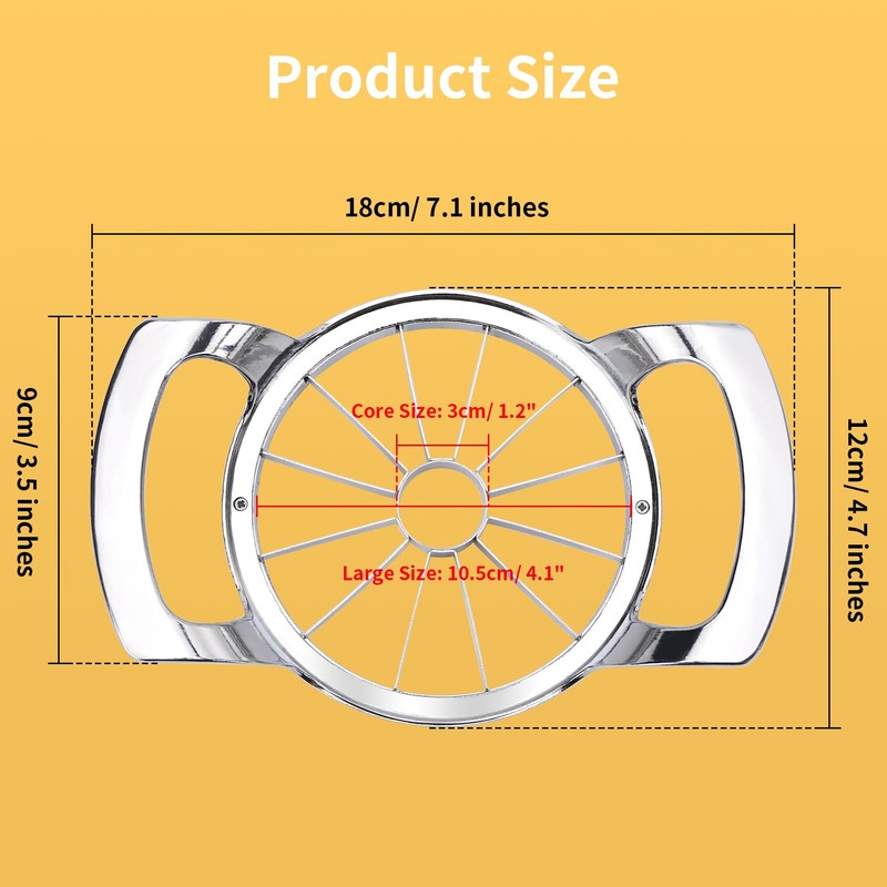 SAVORLIVING Apple Slicer, Upgraded Version 12 Slices Extra Large Apple