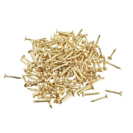 sourcing map Pack of 300 Small Tiny Hardware Nails 1 x 10 mm (DxL) for DIY Decorative Wooden Boxes Accessories Bronze Tone