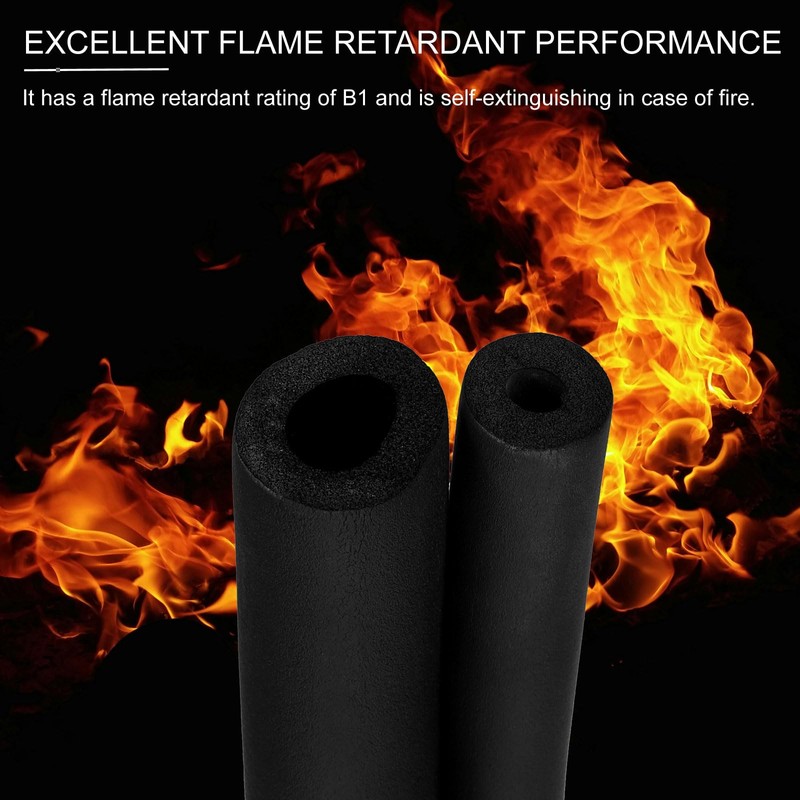 PATIKIL 2-3/8"(60mm) ID x 6.6Ft Pipe Insulation Foam Tube, 2Pcs