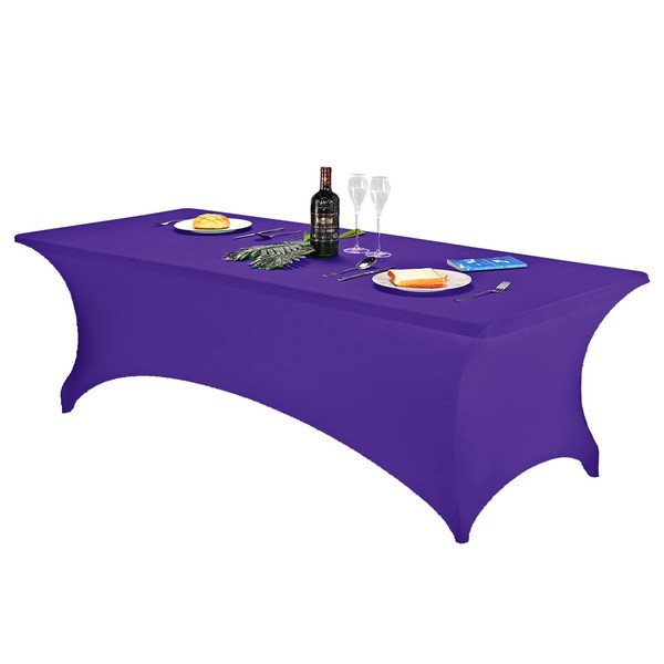 FORLIFE Spandex Table Covers 8ft，Fitted Tablecloth for 8ft Rectangular Tables,