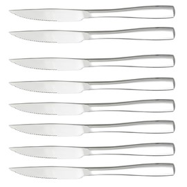 HOMMP Cuchillos de carne de acero inoxidable de 8 piezas para cocinas comerciales de chef