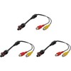 Voyager 1126810 Pack of 3 Audio/Video RCA Camera Connector Adapter
