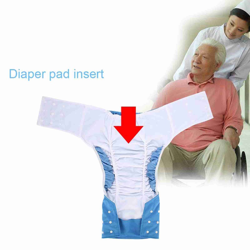 Washable Adult Pocket Nappy Cover Adjustable Reusable Diaper Cloth Dark
