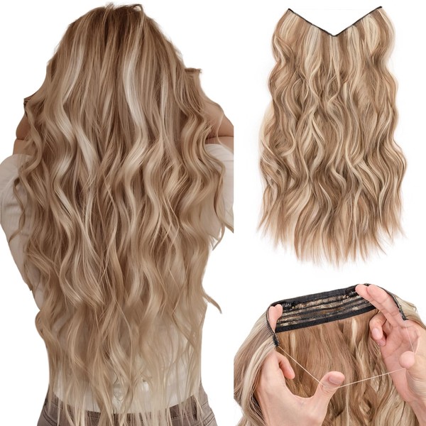 Silk-co Hair Extension with Elastic Band, Adjustable Secrets Hairpiece, Synthetic