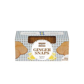 Nyakers Pepparkakor Swedish Ginger Snaps Cookies, Vegan Cookies, Dairy-Free Snacks, Gourmet Cookies, Food Gift for Holidays, Christmas, Thanksgiving - Window Box - 5.3oz (Lemon)