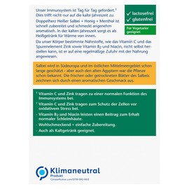 Doppelherz Hot Sage with Honey and Menthol - With Zinc to Support Normal Immune System Function - 1 x 10 Bags