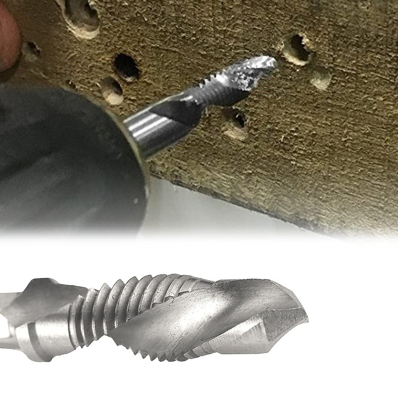 SeonFook 6 Pcs Tap Drill Set Drill Bit Hex Shaft