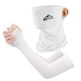 TCOLL Face Mask, Neck Cover, Bandana, Face Guard, Ear-hook Type (1 Piece), Arm Cover, Finger Cover (2 Arms Set), Bandana, Bike, Sports, Running, Fishing, Cool, Sweat Absorbent, Quick Drying, UV