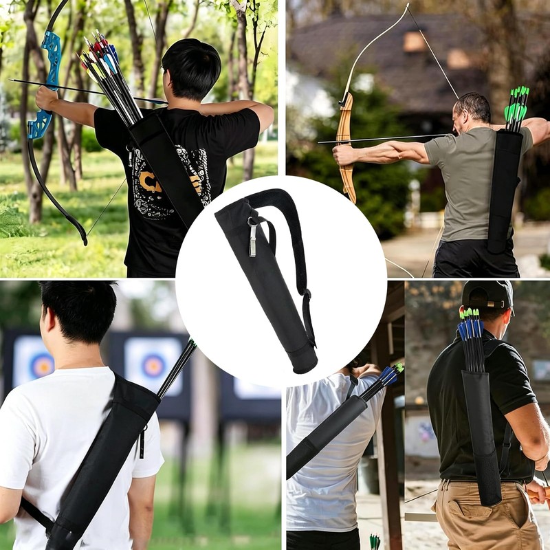 BOFYTR Quiver, Archery Quiver, Adjustable Shoulder Strap, Black