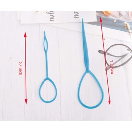 Sowaka 6 Pcs Topsy Hair Tail Tools Plastic Colorful Hair Braid Accessories Ponytail Maker French Braid Tools Kit Loop for Women Girls Hair Styling Supplies